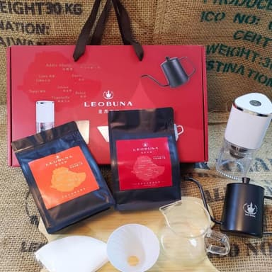 Leo里昂布納｜衣索比亞 精品手沖咖啡大禮盒｜咖啡豆｜咖啡 黑咖啡｜聖誕禮物 春節禮盒 中秋禮盒 清明禮盒