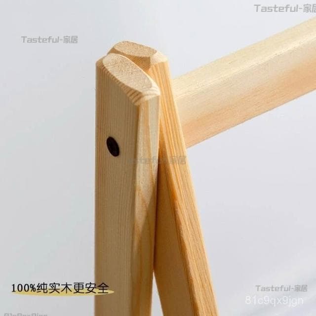 實木兒童落地衣架ins小孩寶寶小衣櫃房間置物架嬰幼兒園掛衣架 兒童衣帽架落地 掛衣架 幼兒衣物收納置物架