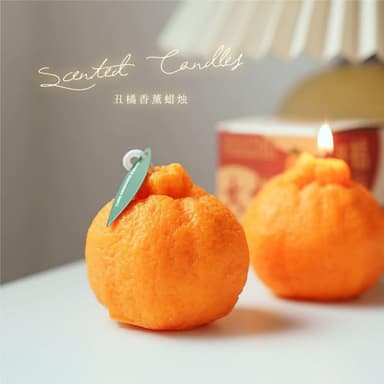桔柿大好造型蠟燭(吉祥寓意) 香氛蠟燭 生日佈置  生日蠟燭 香薰蠟燭 造型蠟燭 大豆蠟 療癒小物 婚禮佈置 療癒小物 房間佈置
