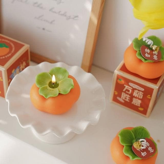 桔柿大好造型蠟燭(吉祥寓意) 香氛蠟燭 生日佈置  生日蠟燭 香薰蠟燭 造型蠟燭 大豆蠟 療癒小物 婚禮佈置 療癒小物 房間佈置