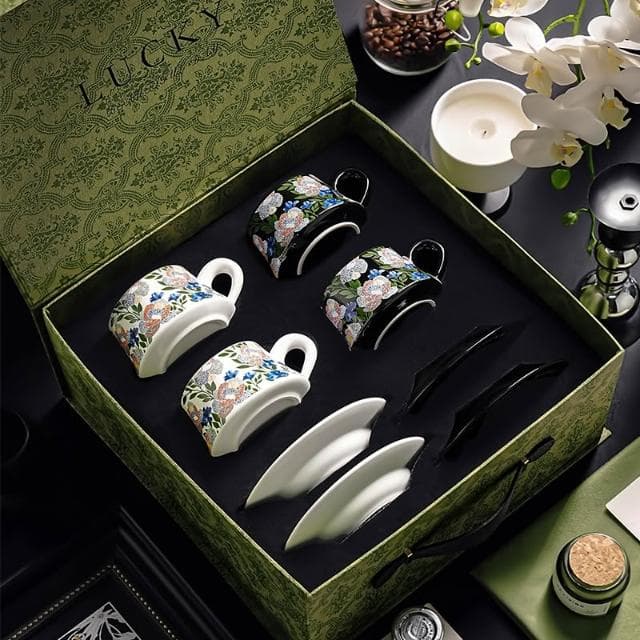 咖啡杯子高檔精緻陶瓷搬家喬遷新居結婚禮物下午茶茶具套裝禮盒裝