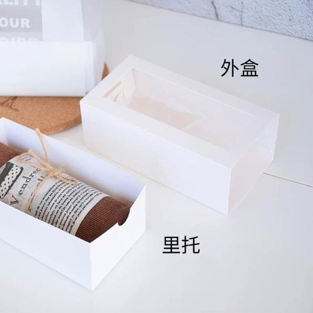 禎巧妙 瑞士捲盒 蛋糕捲盒 生乳捲盒 透明開窗紙盒 抽屜式蛋糕盒 2粒裝100克月餅盒 抽拉式西點盒 蛋黄酥開窗盒