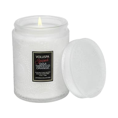 【VOLUSPA】美國 VOLUSPA 浮雕系列香氛蠟燭-豐味枸杞紅橙 156g 居家香氛