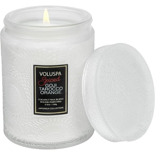 【VOLUSPA】美國 VOLUSPA 浮雕系列香氛蠟燭-豐味枸杞紅橙 156g 居家香氛