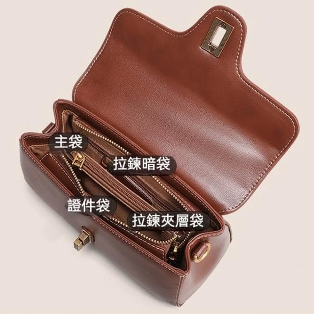 【LEESA】牛皮包包\馬鞍包\包包\手提包\斜背包\真皮包包\小方包\真皮斜背包\手提斜背包\小包包\白色包包\寬背帶\禮物