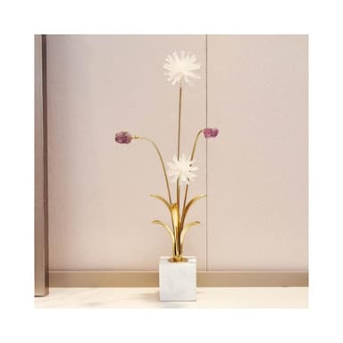 廠家直銷✨ 水晶花裝飾品 擺件 裝飾品 客廳玄關餐邊櫃電視櫃擺件 輕奢裝飾品 高檔擺件 創意喬遷送禮裝飾品
