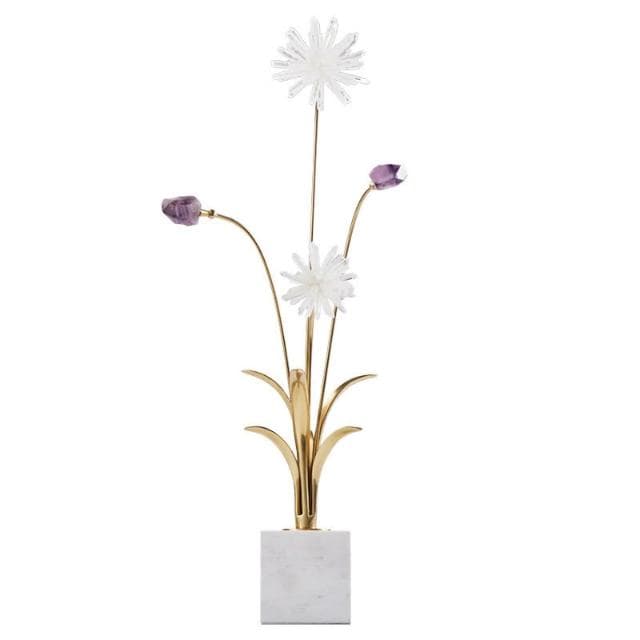 廠家直銷✨ 水晶花裝飾品 擺件 裝飾品 客廳玄關餐邊櫃電視櫃擺件 輕奢裝飾品 高檔擺件 創意喬遷送禮裝飾品