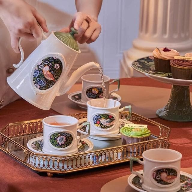MuShang 慕尚 歐式高顏值茶具 復古風英式下午茶陶瓷茶具套裝 家用輕奢高檔送禮禮物 下午茶茶具