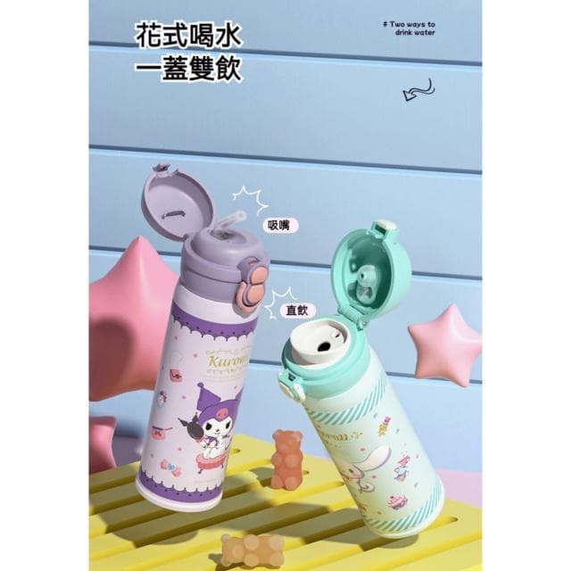 【SANRIO 三麗鷗】三麗鷗 保溫瓶 保溫罐 保溫杯 水壺 水杯 茶杯 鋼杯 保冰杯 316不鏽鋼 真空保溫 送禮 生日禮物 交換禮物 聖誕禮物 48#5
