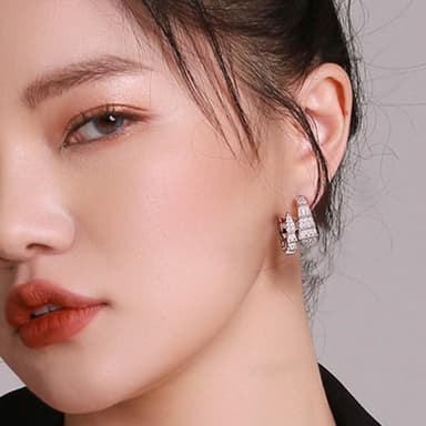 【LEEHER】蛇形耳環/s925銀針/耳環/女生耳環/耳環女/鋯石耳環/小耳環/法式耳環/生肖/耳釘/創意/個性耳環/時尚耳環