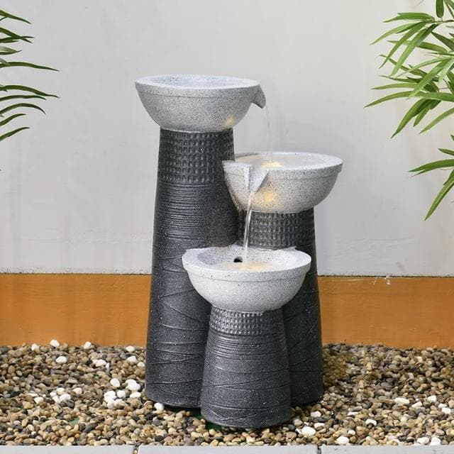 廠家直銷 輕奢流水噴泉擺件循環水簡約現代高端歐式客廳玄關辦公室開業禮品創意假山招財風水輪擺件 開店送禮 招財 開運