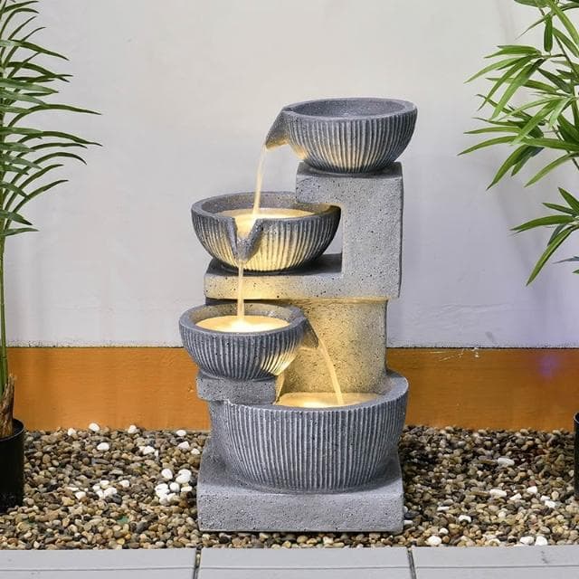 廠家直銷 輕奢流水噴泉擺件循環水簡約現代高端歐式客廳玄關辦公室開業禮品創意假山招財風水輪擺件 開店送禮 招財 開運