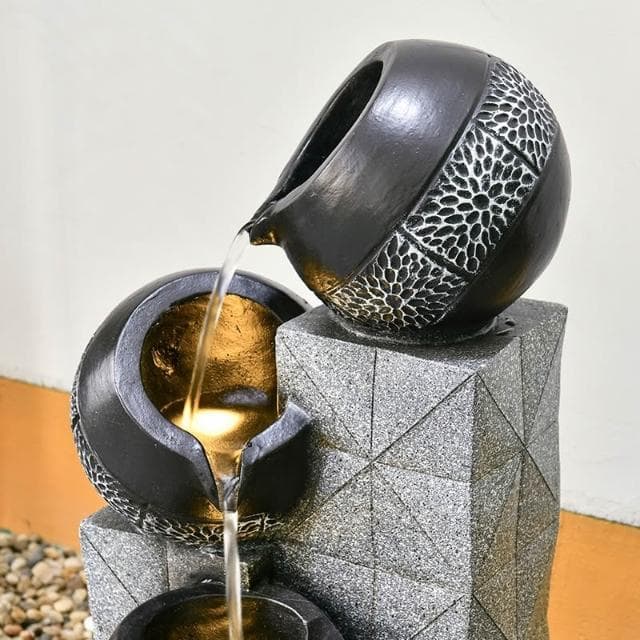 廠家直銷 輕奢流水噴泉擺件循環水簡約現代高端歐式客廳玄關辦公室開業禮品創意假山招財風水輪擺件 開店送禮 招財 開運