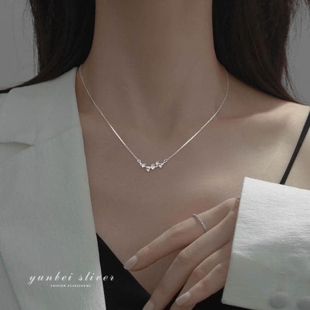 999純銀輕奢高級銀杏葉項鍊女禮物ins小眾冷淡風輕奢個性網紅吊墜