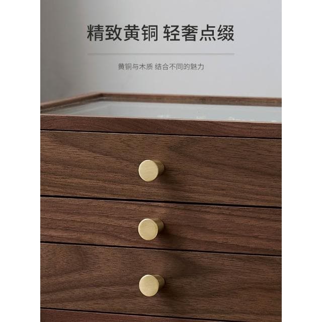 首飾盒收納盒實木質高檔精緻手飾品耳環項鏈復古結婚禮物多層抽屜