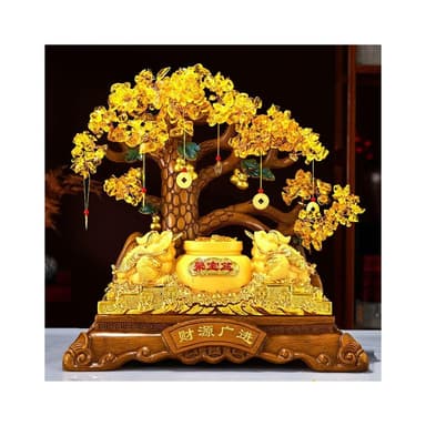 金蟾招財擺件黃水晶發財搖錢樹辦公室收銀臺飯店高檔大氣開業禮物