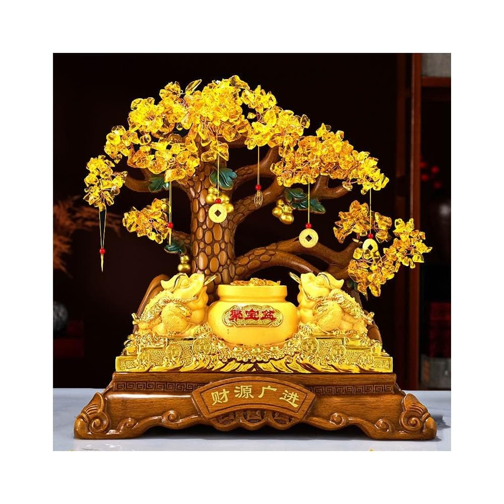 金蟾招財擺件黃水晶發財搖錢樹辦公室收銀臺飯店高檔大氣開業禮物