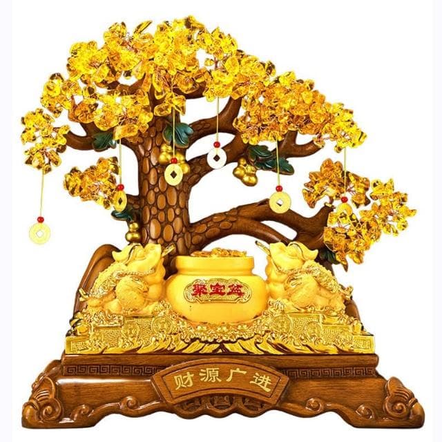 金蟾招財擺件黃水晶發財搖錢樹辦公室收銀臺飯店高檔大氣開業禮物