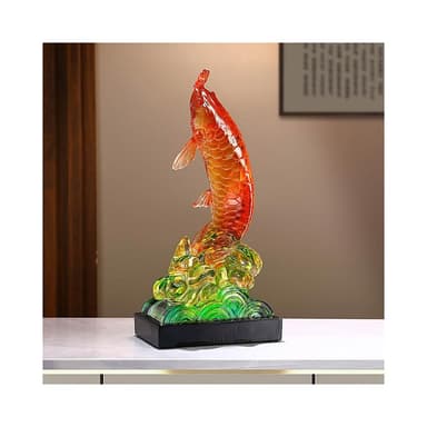 年年有餘金龍魚擺件招財客廳工藝品玄關辦公室桌面裝飾品開業禮物