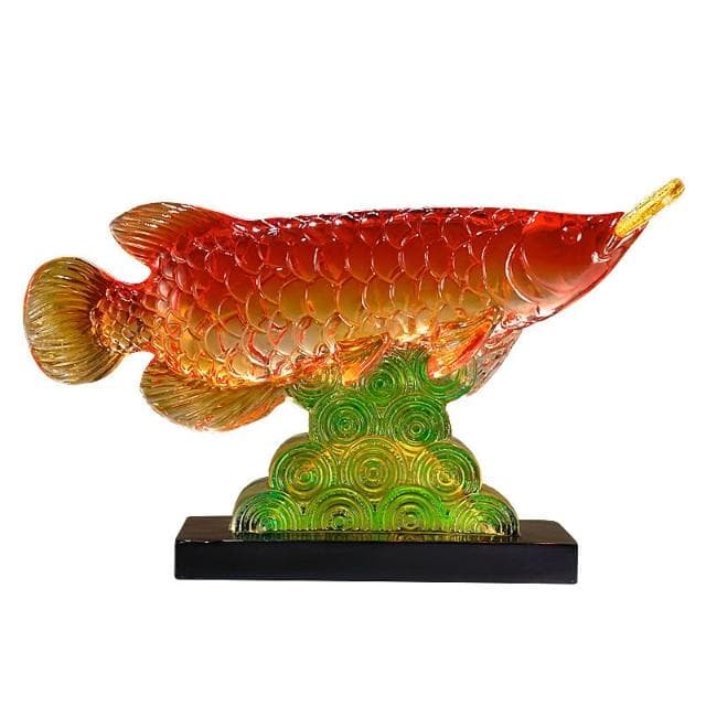 年年有餘金龍魚擺件招財客廳工藝品玄關辦公室桌面裝飾品開業禮物