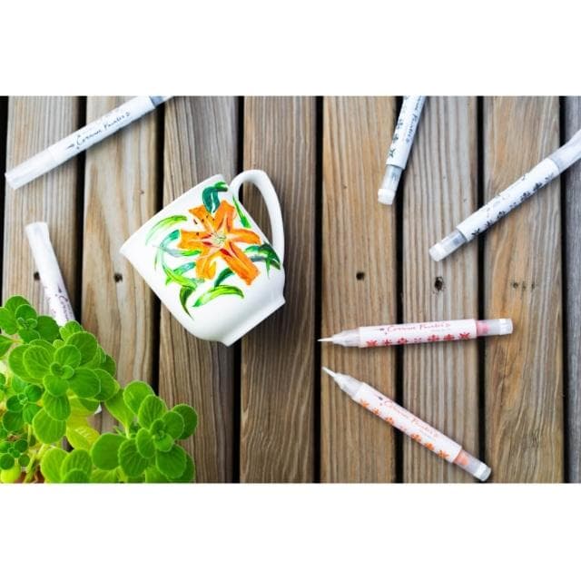 【ACE 英士牌】英士ACE 陶瓷彩繪筆8色禮盒組（附空白陶瓷杯子）聖誕禮物/交換禮物