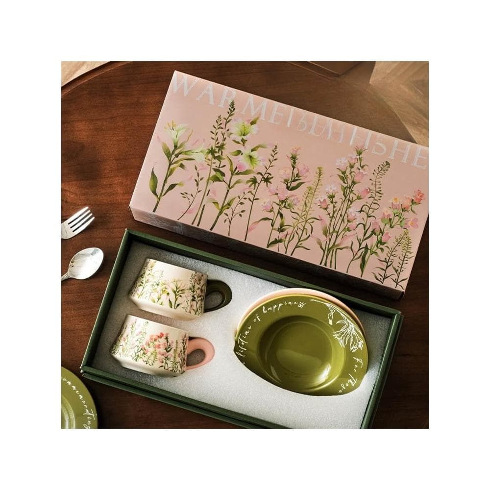 摩登咖啡杯碟高檔精緻喬遷新婚禮物套裝陶瓷情侶馬克杯子禮盒