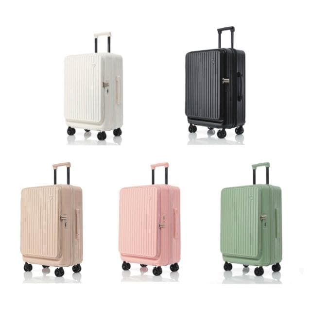 前開式行李箱 登機箱 上掀擴充 20、25、29吋 旅行箱 杯袋掛勾 彈簧煞車輪 杯架功能