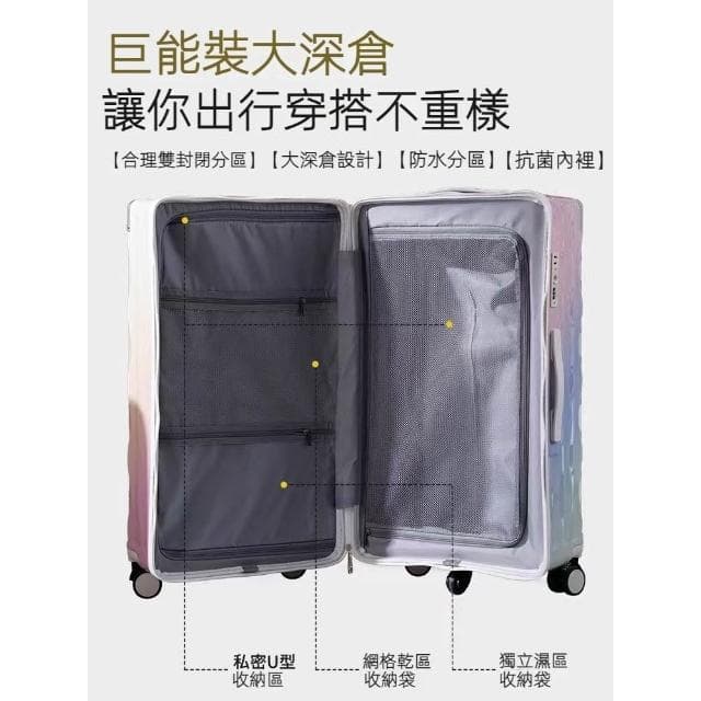 🔥 最新升級版 多功能行李箱 胖胖箱 大容量行李箱 旅行箱 5輪胖胖行李箱 炫彩行李箱 24吋行李箱/28吋行李箱