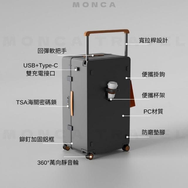 日本多機能スーツケー 寬拉桿多功能行李箱 質感旅行箱 登機箱 20吋 24吋 26吋 28吋 37開 商務出差 海關鎖