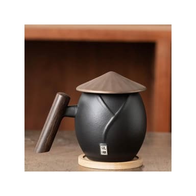 江湖陶瓷茶水分離辦公室泡茶杯子男生生日禮物馬克杯個人專用定制