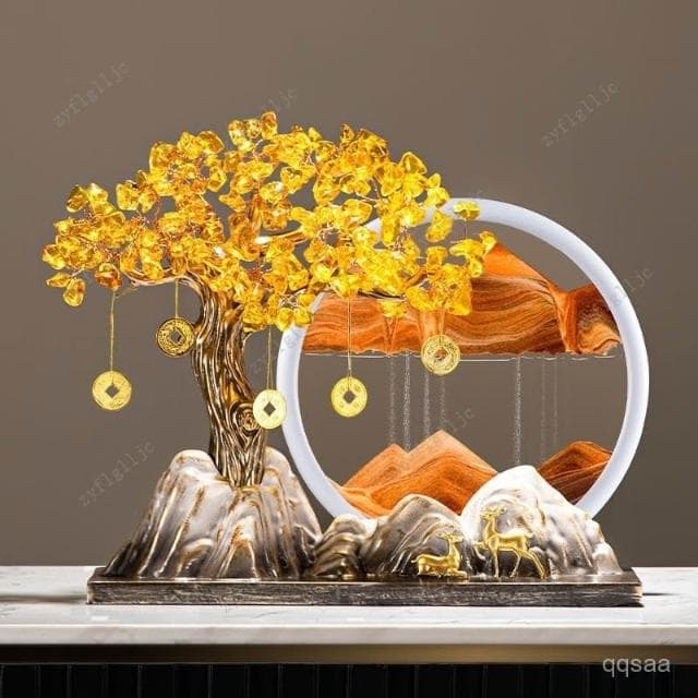 🎀🎀免運可開收據 招財擺飾 招財樹 水晶髮財樹 玄關擺件 水晶樹 客廳辦公室裝飾 開幕禮物 入厝禮物 開業禮物 THHX