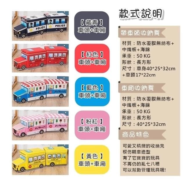 車箱收納箱 玩具收納箱 收納椅 收納櫃 聖誕節禮物 收納凳 兒童椅子 收納凳可折疊整