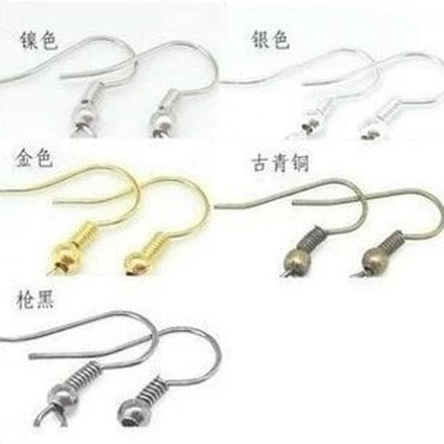 耳勾 一對/耳勾/DIY配件材料/耳環/耳勾手工飾品/鍍925銀帶珠耳鈎/耳鉤/耳鈎/耳針/耳夾/帶珠耳鈎/抗過敏材質
