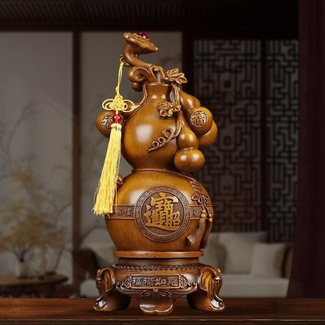 擺件   葫蘆招財擺件 福祿如意木紋葫蘆 葫蘆擺件 開業送禮 開店送禮 入厝禮物 招財 新家入厝 辦公室桌麵裝飾品 開業喬遷禮品