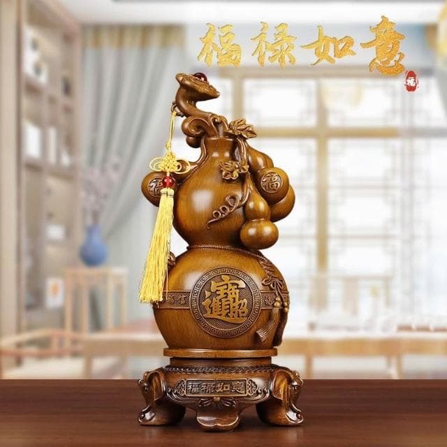 擺件   葫蘆招財擺件 福祿如意木紋葫蘆 葫蘆擺件 開業送禮 開店送禮 入厝禮物 招財 新家入厝 辦公室桌麵裝飾品 開業喬遷禮品