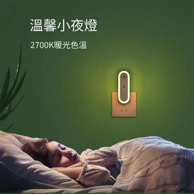 空氣淨化器+小夜燈 二合一 LED智慧感應負離子 家用辦公除除甲醛空氣清淨機(空氣淨化器)