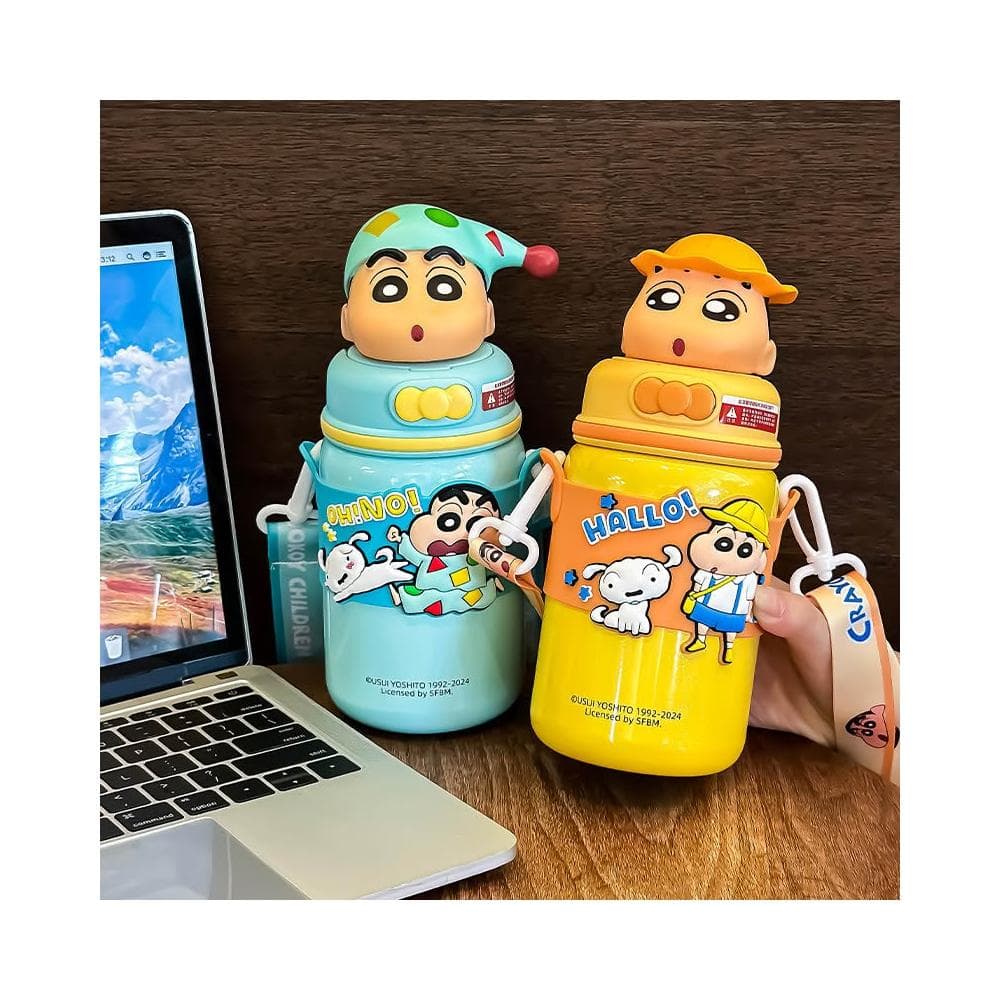 🚀台灣出貨&嚴選品質✨ 蠟筆小新保溫杯女生高顏值吸管水杯2024新款生日禮物學生兒童杯子