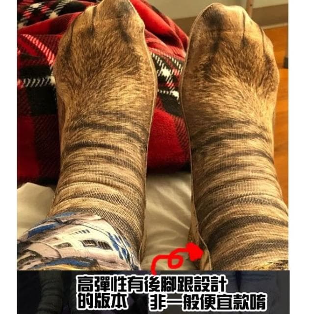 成人搞怪襪子  仿真動物襪 交換禮物 仿真貓咪襪 兒童襪子 老虎襪 狗襪 動物襪 聖誕節禮物 襪子  GO14