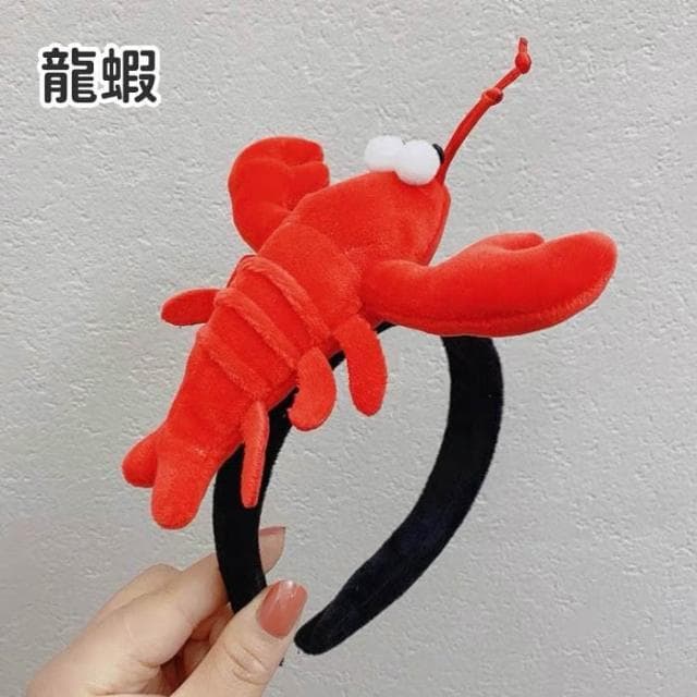 IG搞笑髮箍 聖誕節 交換禮物 生日禮物 創意禮物 鯊魚髮箍 龍蝦髮箍 恐龍髮箍 誕節禮物 髮箍 頭套 HL81