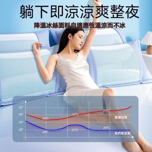 ❄免运❄冰絲涼感床包  涼感床墊 絲涼蓆  床罩涼感絲 床單 床套 空調冰涼墊 涼而不冰 保潔墊 床墊套單人/雙人/加大 膠床包 天然乳膠墊