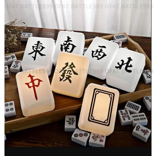 麻將發財燈🀄交換禮物 麻將夜燈 麻將小夜燈 創意發財燈 麻將造型 開店禮 夜燈 床頭燈 招財夜燈 HT111