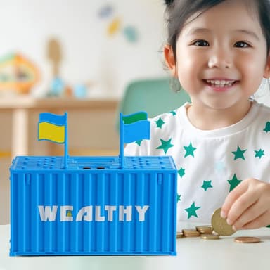 智能儲蓄貨櫃屋存錢筒 存錢筒 儲蓄筒 撲滿 零錢存錢筒 鈔票存錢筒 存錢 交換禮物 兒童節