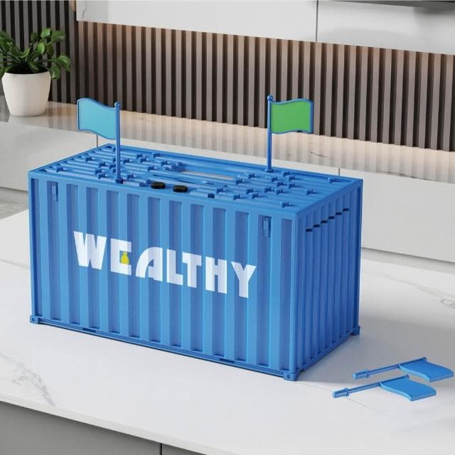 智能儲蓄貨櫃屋存錢筒 存錢筒 儲蓄筒 撲滿 零錢存錢筒 鈔票存錢筒 存錢 交換禮物 兒童節