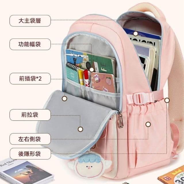 【MoonDy】後背包 雙肩包 學生書包 韓國包包 可愛包包 旅行背包 大容量 馬卡龍 A4包 筆電後背包 生日禮物