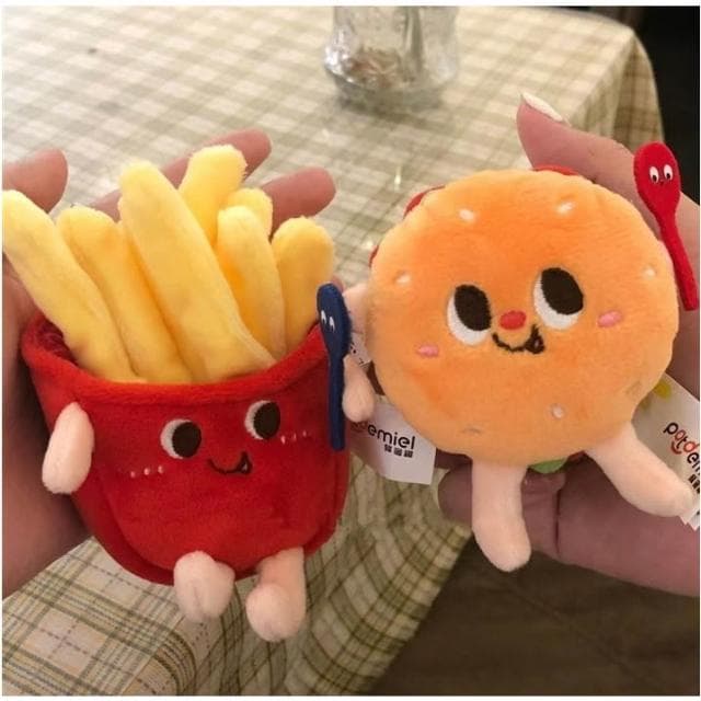韓系速食鑰匙圈吊飾 漢堡 薯條 熱狗 雞腿 麵包 吐司 可愛吊飾 少女心吊飾 包包吊飾 畢業禮物 生日禮物 HL122