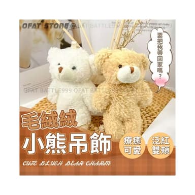 畢業禮物 療癒小熊吊飾 熊熊掛飾 可愛小熊 毛絨絨小熊  臉紅小熊 婚禮小物 掛飾 吊飾 女生生日禮物 HL85