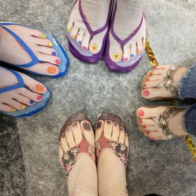夾腳拖襪子 搞怪交換禮物  五花肉襪造型襪 人字拖襪子 肉片襪 襪子 短襪 肉片襪子 創意襪子 搞笑襪子  GO16