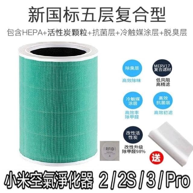 小米 HEPA濾芯濾心濾網抗菌版除甲醛PM2.5 適用於米家小米1代/2代/3代/2S/Pro 空氣淨化器 清淨機