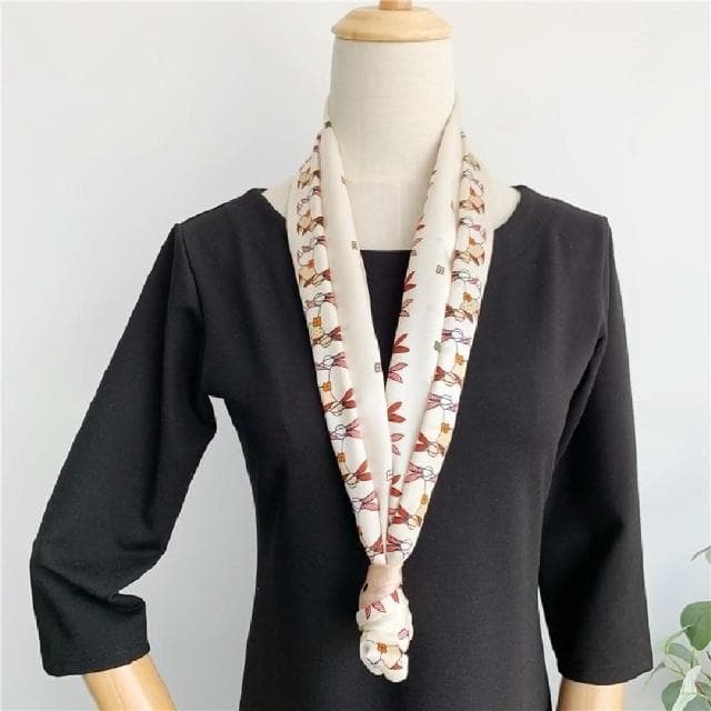 【巴黎精品】現貨+預購 真絲絲巾蠶絲領巾簡約線條兔子飄帶女絲巾a1af39