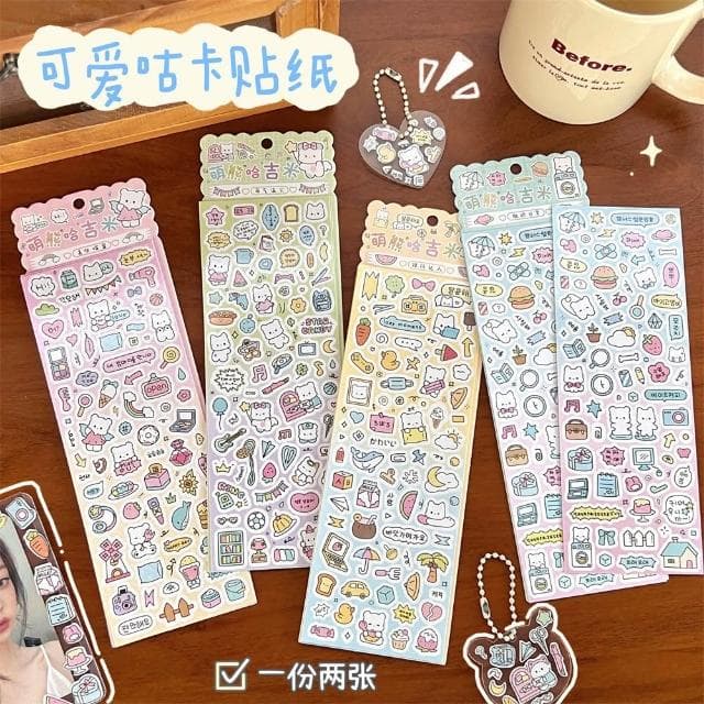 韓系ins創意小貼紙  小紅書爆款 封口貼紙 裝飾貼紙 出卡包材 小卡包裝 咕盤包裝小禮物 可愛貼紙